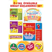 Harika Çocuk Yayınları 3 - 6 Yaş Öykülerle Dikkat Güçlendirici Eğitim Seti 48 Sticker Okul Öncesi - Serap Antepli