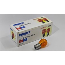 PINUKS 12V 21 W 93 Yakın Tırnak Ampul Dipli Tek Flama Turuncu ( Amber ) BAU15S Adet