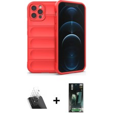 BUTİMAR'S iPhone 12 Pro Atlas Koleksiyonu - Şeffaf 360 Full Body Arka Koruyucu + Şeffaf Kamera Lens Koruma Cam