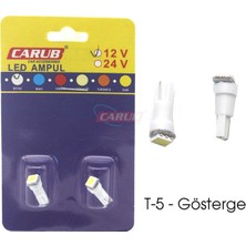 PINUKS T5 LED Gösterge Ampul 12V  Beyaz Takım  PİNUKS-BR0405224