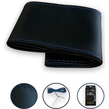 PINUKS Direksiyon Kılıfı Dikmeli Düz Siyah Mavi Dikiş Adet  PİNUKS-FXD-178