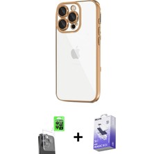 BUTİMAR'S iPhone 16 Pro Vadi Minimal - Siyah Bilvis 5in1 5d Magic Hayalet Cam Ekran Koruyucu + Siyah Raze Metal Kamera Lens