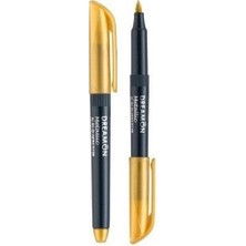 Kitabevimden Lineplus Keçeli Kalem Fırça Uçlu Dreamon Altın-12-Lı-Pkt