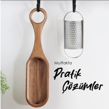 Akasya Saplı Hazneli Rende - Peynir Limon Zencefil Sarımsak Rendesi El Rendesi