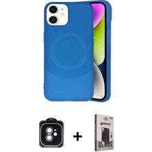 iPhone 11 Ufuk Serisi - Siyah Bilvis Hayalet Cam Ekran Koruyucu + Yeşil Pvd Metal Kamera Lens