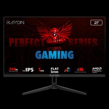 Raydın Ec27dfı-240hz, 27", 1ms, 240hz, Full Hd, Hdmı, Dp, IPS Led, Flat, Frameless, Freesync Gaming Monitör