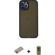 BUTİMAR'S iPhone 12 Pro Max Ahenk Çizgi Serisi - Siyah Joko Magic 5d Hayalet Cam + Sierra Blue Shine Kamera Lens Koruma Cam