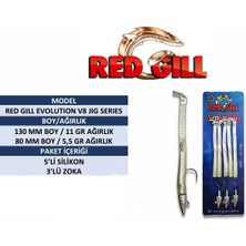 Red Gill V8 Jig Series 80 mm 5.5 gr Silikon Yem