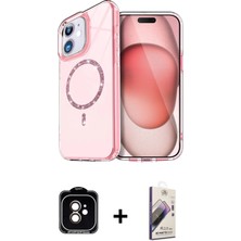 Cepte Toptan iPhone 11 Kıvılcım Form Prime - Siyah Bilvis 3D Mat Cam Ekran Koruyucu + Turuncu Pvd Metal Kamera Lens