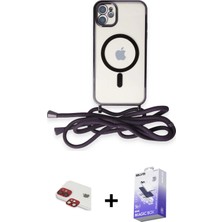 BUTİMAR'S iPhone 11 Eksen Özel Seri - Siyah Bilvis 5in1 5d Magic Hayalet Cam Ekran Koruyucu + Kırmızı Pers Alüminyum Kamera Lens