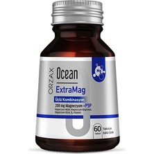 Ocean Extramag Üçlü Magnezyum Kombinasyonu Takviye Edici Gıda 60 Tablet - Dezenfektan Hediyeli (%72 Alkol)