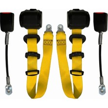 PINUKS Emniyet Kemeri Otomatik  3 Nokta Ön Çelik Halatlı Aparat  Sarı  Tk Takım  PİNUKS-EMN34-150111