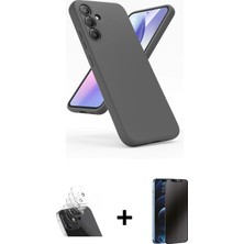 BUTİMAR'S Galaxy A24 4g Kozmos Yansıma Özel Seri - Siyah 3D Antistatik Hayalet Cam Ekran Koruyucu + Şeffaf Kamera Lens Koruma Cam