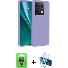 BUTİMAR'S Redmi Note 13 Pro 4g Kozmos Yansıma Özel Seri - Siyah 3D Antistatik Seramik Nano Ekran Koruyucu + Gümüş Raze Metal Kamera Lens