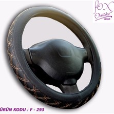 PINUKS Direksiyon Kılıfı Poşetli Geçme 38CM Çember Krem Nakışlı Adet  PİNUKS-FXF-293