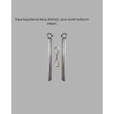 Uslucan Alışveriş Kare Küpeşte Uyumlu Balkon Çamaşır Askısı 25X60 cm Beyaz Pratik