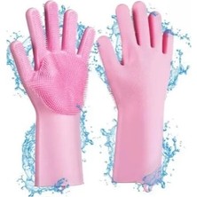Sihirli Isıya Dayanıklı Silikon Çok Amaçlı Bulaşık Eldiven Fırçası Magic Gloves