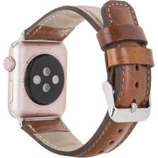 Apple Watch Uyumlu Deri Kordon 42-44-45MM RST2EF Taba