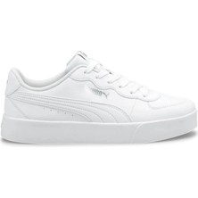 Puma Skye Clean Kadın Beyaz Günlük Ayakkabı Bağcıklı Düz Tabanlı Nefes Alabilir Yapı 38014702