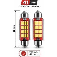 Duolight 41MM C5W Sofit LED Ampul - Beyaz Plaka ve Tavan Lambası - Canbus Arıza Lambası Yakmaz (2 Adet)