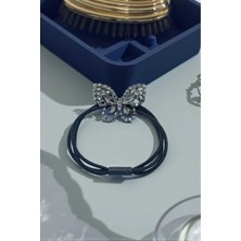 RALBAX Allium Kelebek Saç Aksesuarı – Kristal Taşlı, Işıltılı ve Şık Kadın Saç Tokası