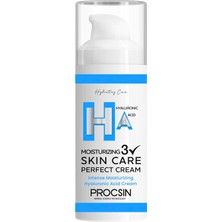Procsın Yoğun Nemlendirici Hyaluronic Krem, Derinlemesine Nemlendirme & Cilt Bariyeri Güçlendirme, Canlandırıcı & Besleyici Günlük Bakım, 50 ml