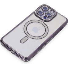 Aydogan's Iphone 14 Pro Kılıf Joke Simli Magneticsafe Kılıf - Derin Mor