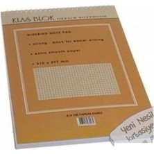 Kitabevimden Klas A4 Bloknot Spiralli Office Book Kareli 100 Yaprak (6 Li Paket)