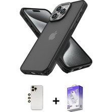 BUTİMAR'S iPhone 13 Pro Max Atlas Form - Siyah Bilvis 5in1 3D Magic Cam Ekran Koruyucu + Gold Shine Kamera Lens