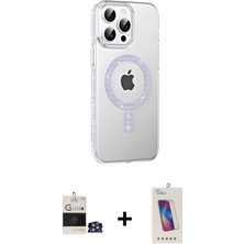 iPhone 14 Pro Max Yörünge Koleksiyonu - Siyah Joko 5d Cam + Gümüş Bilvis Titan Kamera Lens