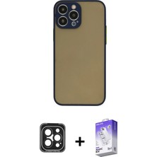 Cepte Toptan iPhone 15 Pro Max Ahenk Çizgi Serisi - Siyah Bilvis 5in1 3D Magic Cam Ekran Koruyucu + Siyah Pvd Metal Kamera Lens