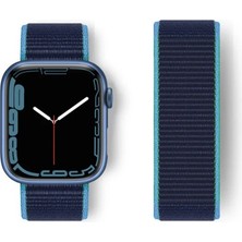 Twin Store Watch 38MM Hasırlı Cırtcırtlı Kordon - Mavi-Lacivert