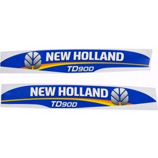 Peren Traktör New Holland TD90D Yan Yazı Takımı Mavi Tip Kaporta Etiketi Sağ - Sol Kaput Sticker Seti