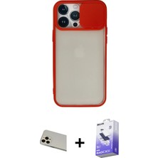 Cepte Toptan iPhone 13 Pro Max Vadi Çizgi - Siyah Bilvis 5in1 5d Magic Hayalet Cam Ekran Koruyucu + Rose Gold Rainbow Kamera Lens Koruma Cam