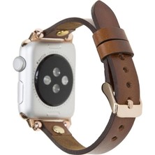 Apple Watch Uyumlu Deri Kordon 42-44-45MM Ferro Gt RST2E