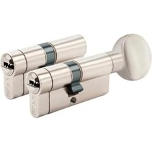 Kilit 264 Ortak Anahtarlı Tuzaklı 2'li Set (Ktbs + Ktbsm) Kilit Göbeği, Tuzaklı Silindir 2'li Set, Barel (68 Mm, Nikel)