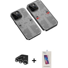 Cepte Toptan iPhone 13 Pro Max Ufuk Doku Prime - Siyah Joko 5d Cam + Gümüş Raze Metal Kamera Lens