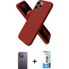 BUTİMAR'S iPhone 12 Pro Max Kozmos Yansıma Özel Seri - Siyah 5d Eko Cam Ekran Koruyucu + Beyaz Neon Fosforlu Kamera Lens