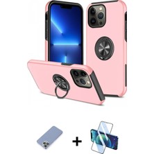 Cepte Toptan iPhone 13 Pro Odak Form Prime - Siyah 3D Antistatik Seramik Nano Ekran Koruyucu + Koyu Yeşil Metal Kamera Lens Koruma Cam