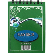 Kitabevimden Klas Bloknot Spiralli Kareli No:2 36 Yp Küçük Boy (24 Adet)