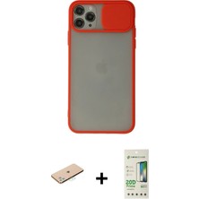 BUTİMAR'S iPhone 11 Pro Vadi Çizgi - Siyah 20D Premium Cam Ekran Koruyucu + Mavi Renkli Kamera Lens Koruma Cam