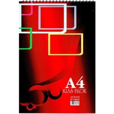 Kitabevimden Klas Bloknot Spiralli Kareli 40 Yp A4-12 Lı Paket-12-Lı-Pkt