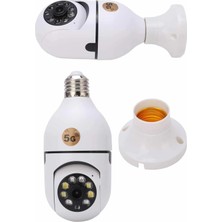 Gece Görüşlü Akıllı Dönebilen Ev Kamerası Ampül Kamera