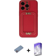 Cepte Toptan iPhone 13 Pro Max Kozmos Minimal Prime - Siyah Bilvis 5in1 3D Magic Cam Ekran Koruyucu + Pembe Shine Kamera Lens Koruma Cam