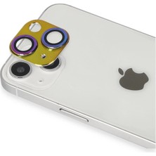 Twin Store Iphone 13 Pers Alüminyum Kamera Lens - Rainbow