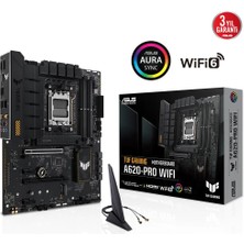 Erdo Ticaret Asus Tuf Gamıng A620-PRO Wıfı, 4xddr5, 2x M.2, Hdmı, Dp, Type-C, Am5 Soket Gamıng Anakart