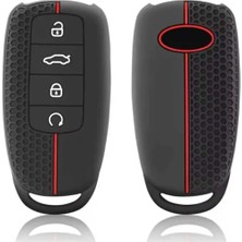 Gma Keys Chery Tiggo 8 Pro Omoda 5 Tiggo 7 Avantgarde Jaaeco Petek Desenli Anahtar Kılıfı Siyah Kırmızı