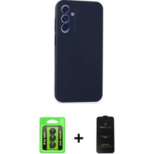 Cepte Toptan Galaxy A35 5g Kozmos Yansıma Özel Seri - Siyah 6d Antistatik Mat Seramik Hayalet Nano Ekran Koruyucu + Siyah Raze Metal Kamera Lens