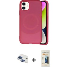 Cepte Toptan iPhone 11 Ufuk Serisi - Siyah 6d Mat Seramik Hayalet Nano Ekran Koruyucu + Lacivert Pers Alüminyum Kamera Lens