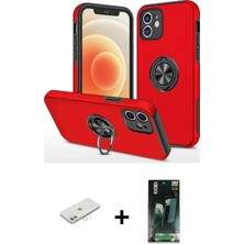 Cepte Toptan iPhone 12 Mini Odak Form Prime - Şeffaf 360 Full Body Arka Koruyucu + Yeşil Renkli Kamera Lens Koruma Cam